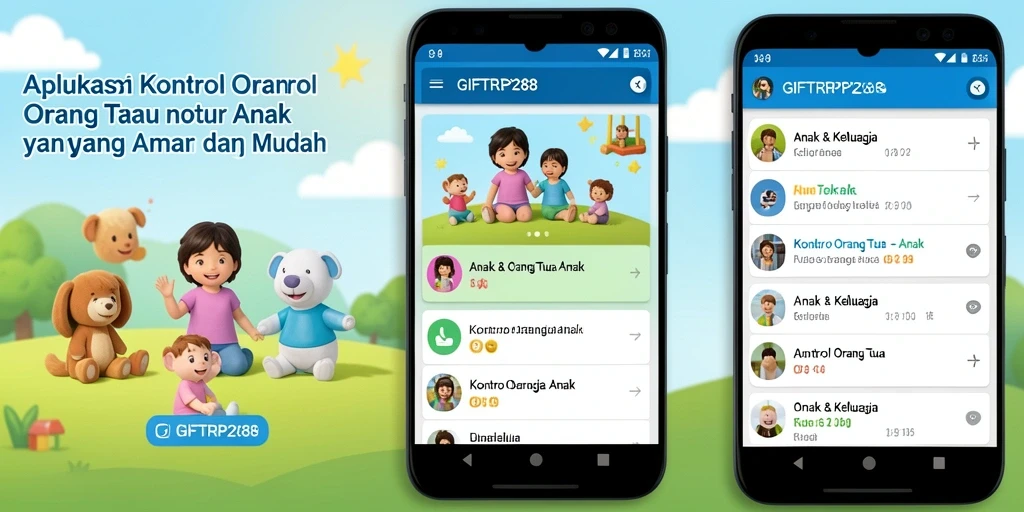 Tampilan antarmuka aplikasi dengan fitur kontrol orang tua.