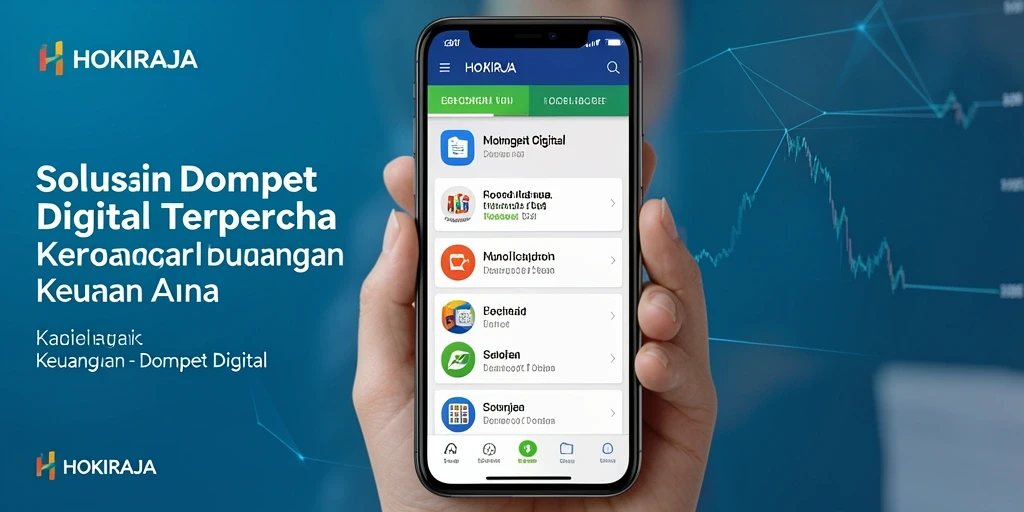 Antarmuka HOKIRAJA yang modern dan mudah digunakan untuk transaksi keuangan.