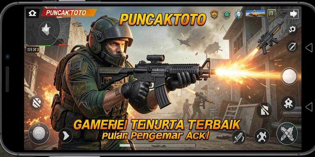 Antarmuka permainan PUNCAKTOTO yang menampilkan momen aksi mendebarkan.
