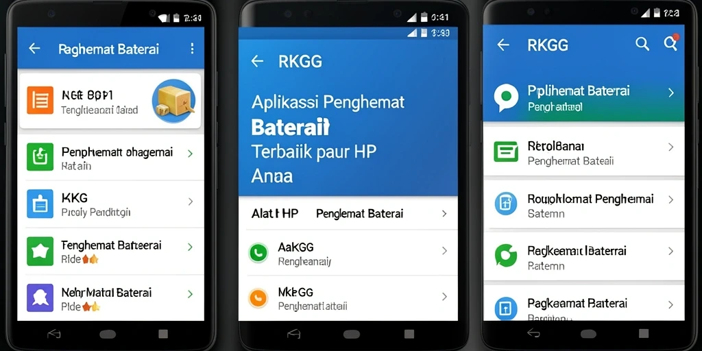 Antarmuka menarik dari aplikasi Penghemat Baterai RKGG.