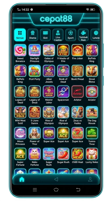 Tampilan katalog aplikasi cepat88